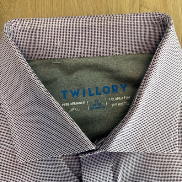 Twillory Shirt Men 17 34/35 Button Up Long Sleeve Stretch Performance Lot Of 2 - Picture 7 of 11